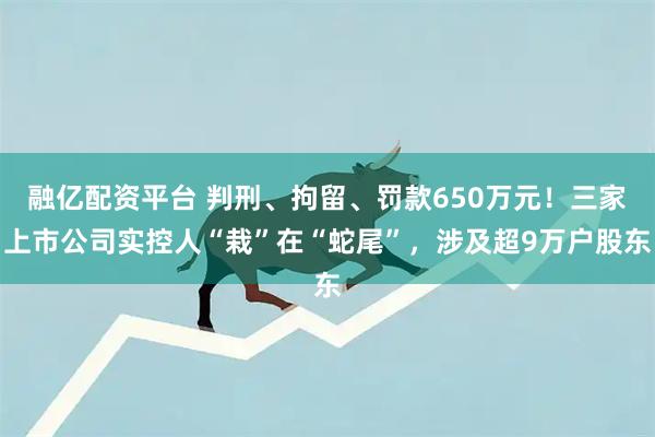 融亿配资平台 判刑、拘留、罚款650万元！三家上市公司实控人“栽”在“蛇尾”，涉及超9万户股东